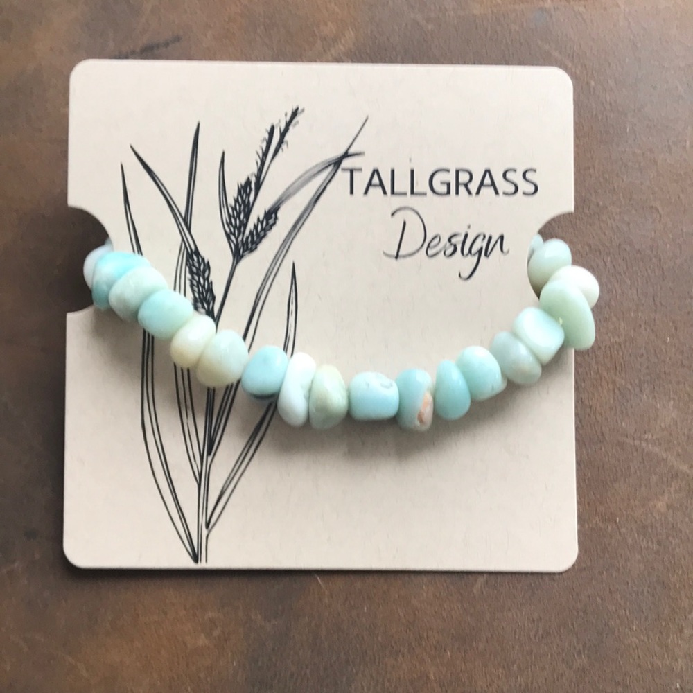 Amazonite Nugget Gemstone Stretch Bracelet